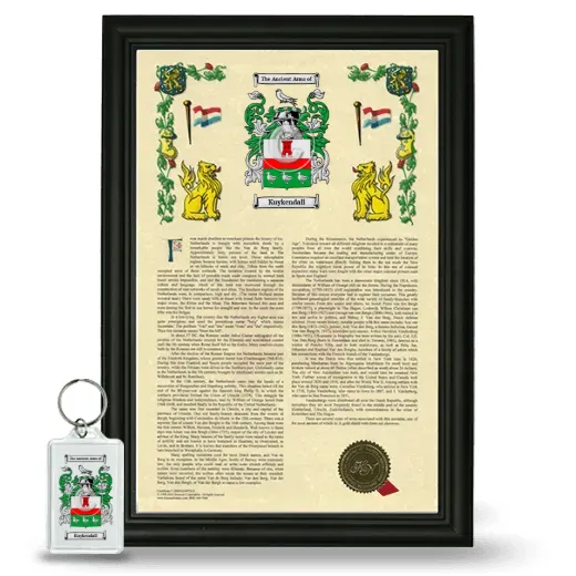 Kuykendall Framed Armorial History and Keychain - Black