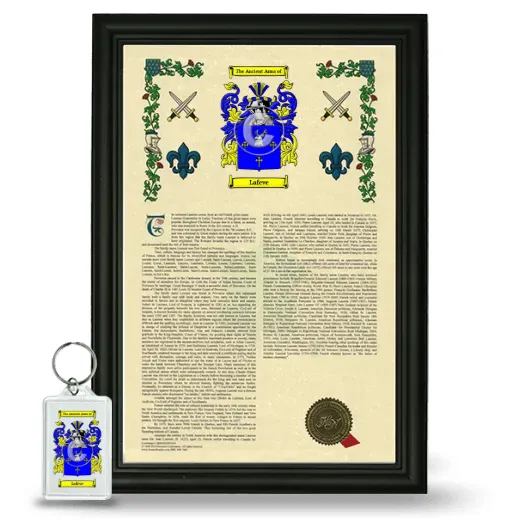 Lafeve Framed Armorial History and Keychain - Black