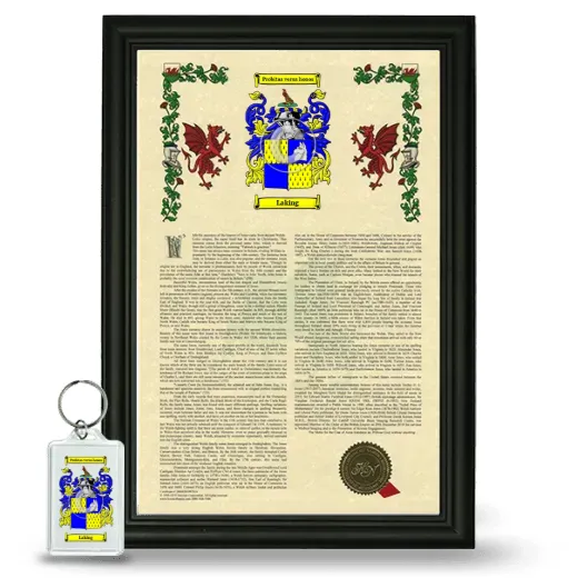 Laking Framed Armorial History and Keychain - Black