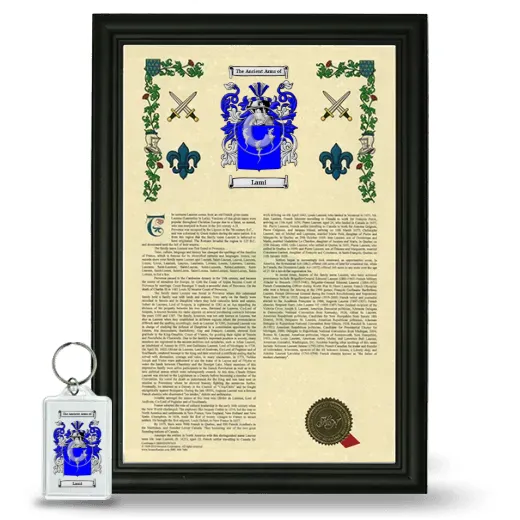 Lami Framed Armorial History and Keychain - Black