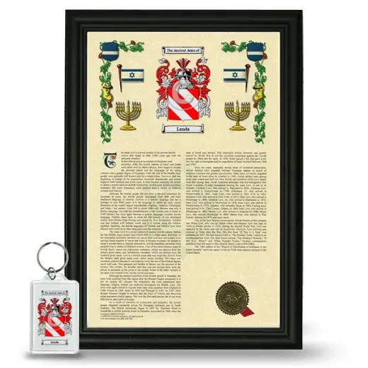 Landa Framed Armorial History and Keychain - Black