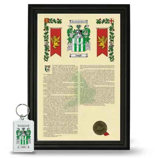 Langfy Framed Armorial History and Keychain - Black