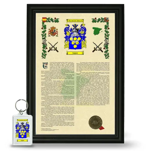 Lapaz Framed Armorial History and Keychain - Black