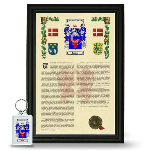 Larsen Framed Armorial History and Keychain - Black