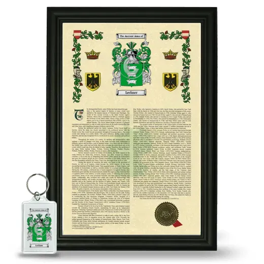 Lechner Framed Armorial History and Keychain - Black