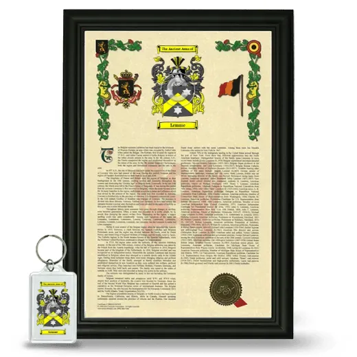 Lemme Framed Armorial History and Keychain - Black