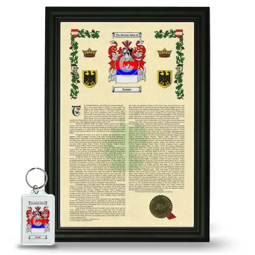 Leone Framed Armorial History and Keychain - Black