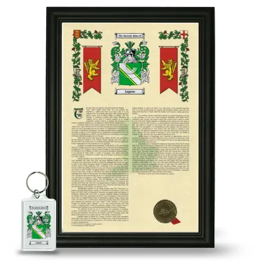 Lepere Framed Armorial History and Keychain - Black