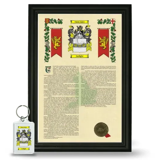 Leslight Framed Armorial History and Keychain - Black