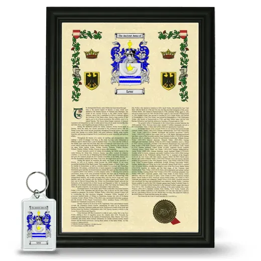 Leur Framed Armorial History and Keychain - Black