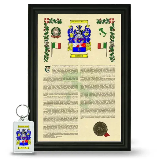 Licciardi Framed Armorial History and Keychain - Black