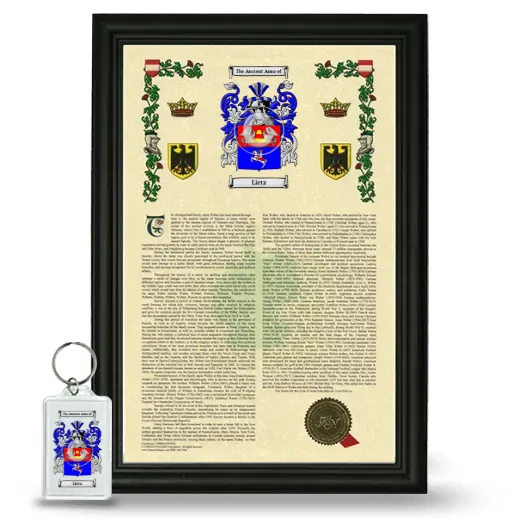 Lietz Framed Armorial History and Keychain - Black
