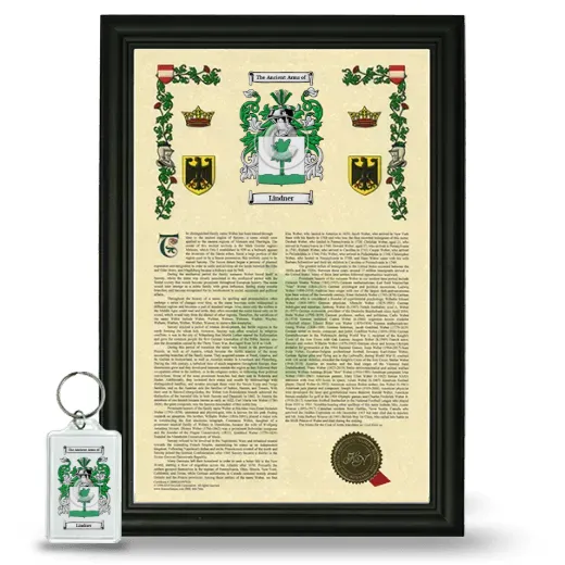 Lindner Framed Armorial History and Keychain - Black