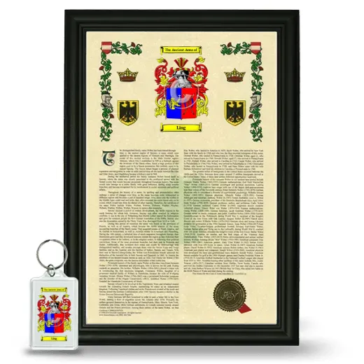 Ling Framed Armorial History and Keychain - Black