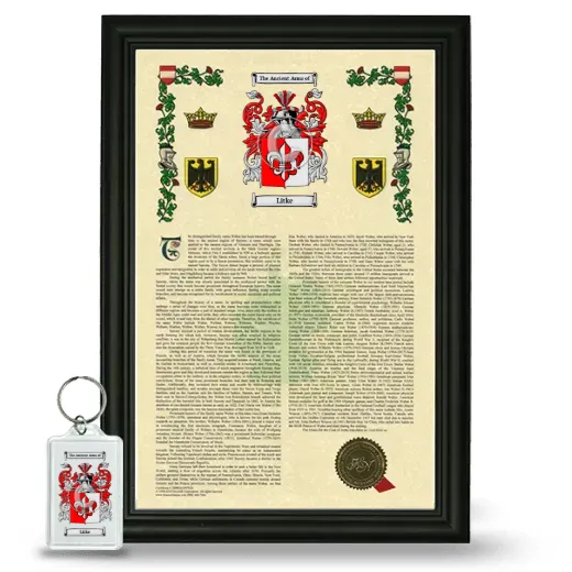 Litke Framed Armorial History and Keychain - Black