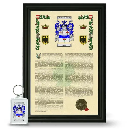 Loar Framed Armorial History and Keychain - Black