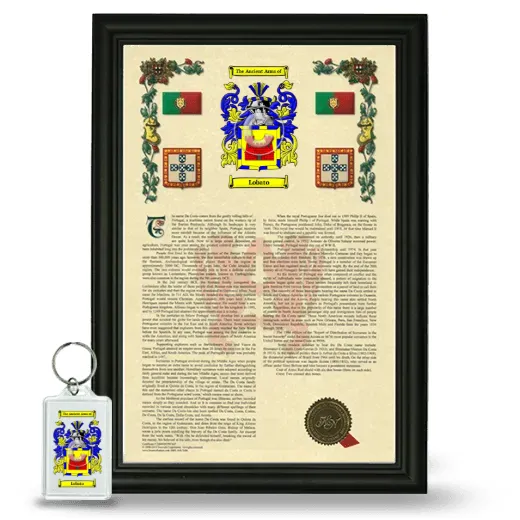 Lobato Framed Armorial History and Keychain - Black