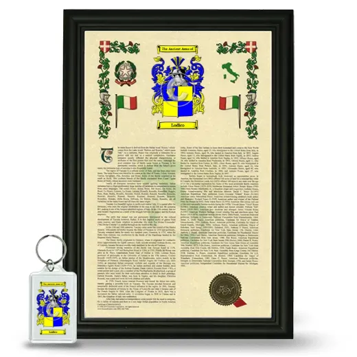 Lodico Framed Armorial History and Keychain - Black