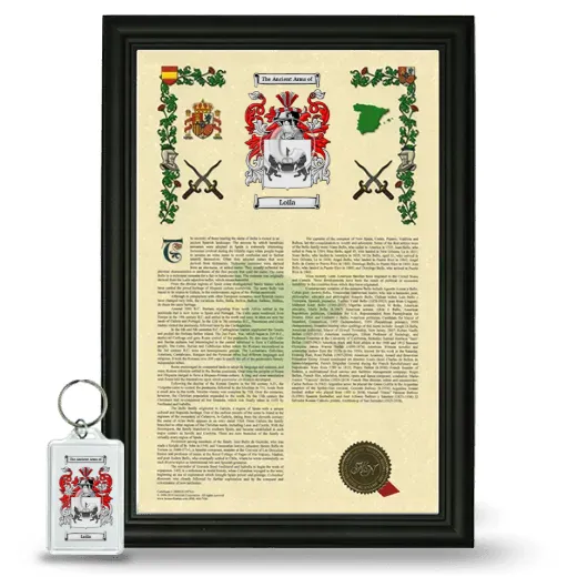 Loila Framed Armorial History and Keychain - Black