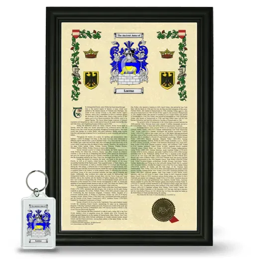 Lorenz Framed Armorial History and Keychain - Black
