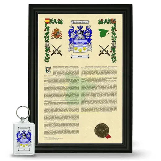 Luis Framed Armorial History and Keychain - Black