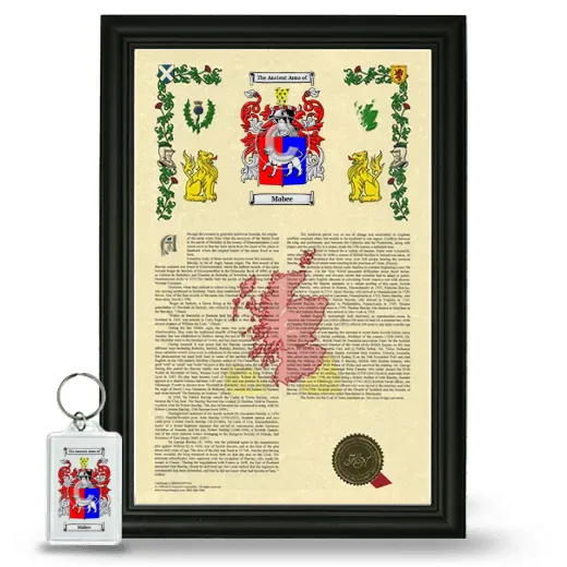 Mabee Framed Armorial History and Keychain - Black