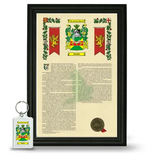 Machet Framed Armorial History and Keychain - Black