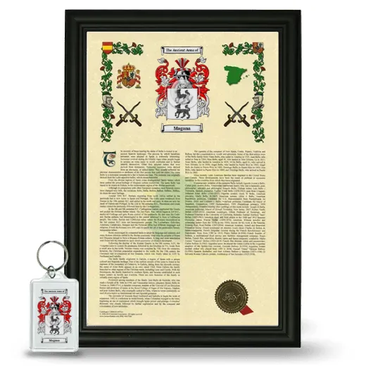 Magana Framed Armorial History and Keychain - Black