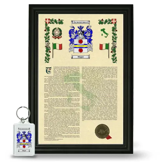 Magni Framed Armorial History and Keychain - Black
