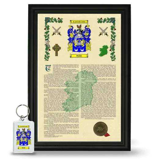 Mahir Framed Armorial History and Keychain - Black