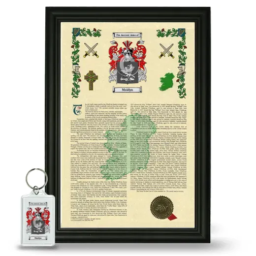 Maidyn Framed Armorial History and Keychain - Black
