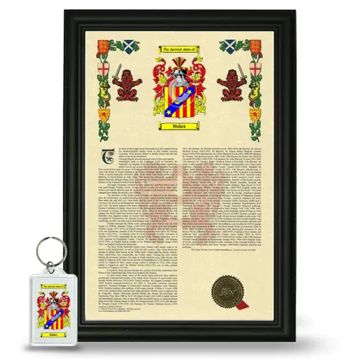 Maker Framed Armorial History and Keychain - Black
