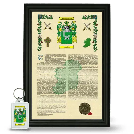 Manick Framed Armorial History and Keychain - Black