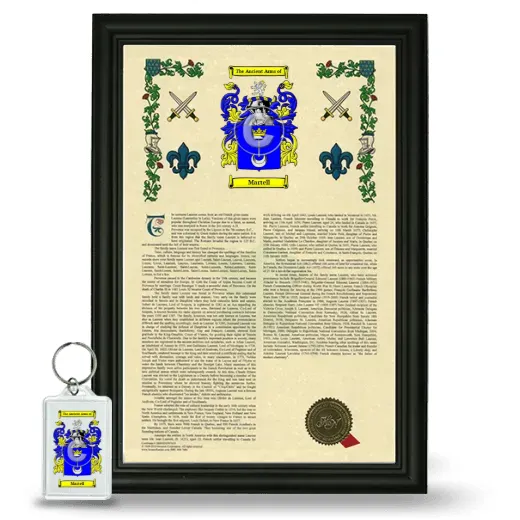 Martell Framed Armorial History and Keychain - Black