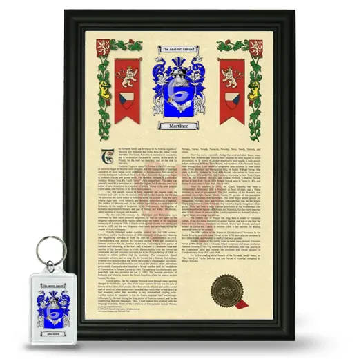 Martinec Framed Armorial History and Keychain - Black