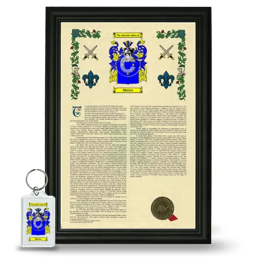 Matres Framed Armorial History and Keychain - Black