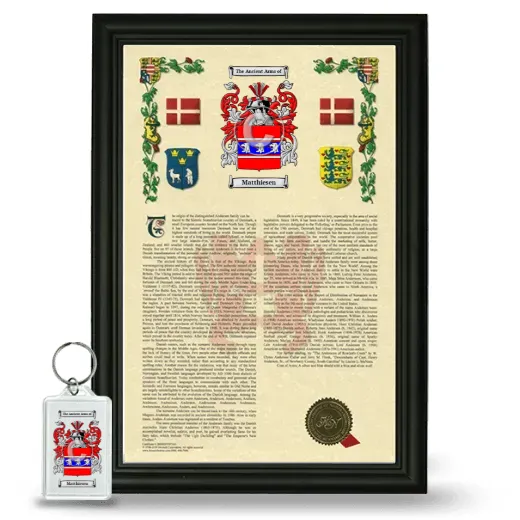 Matthiesen Framed Armorial History and Keychain - Black