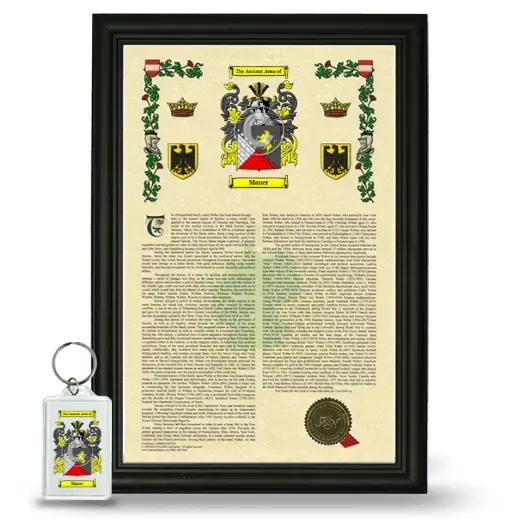 Mauer Framed Armorial History and Keychain - Black