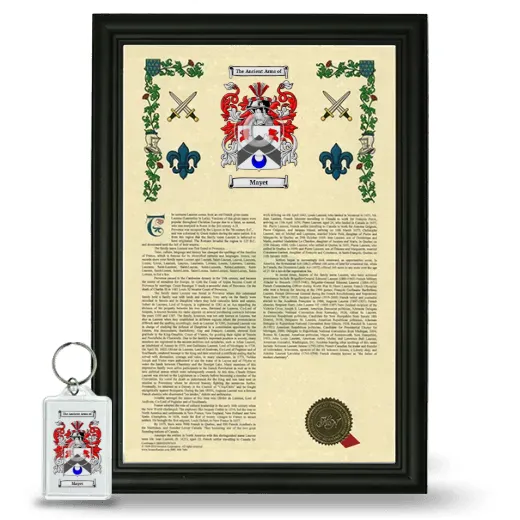 Mayet Framed Armorial History and Keychain - Black