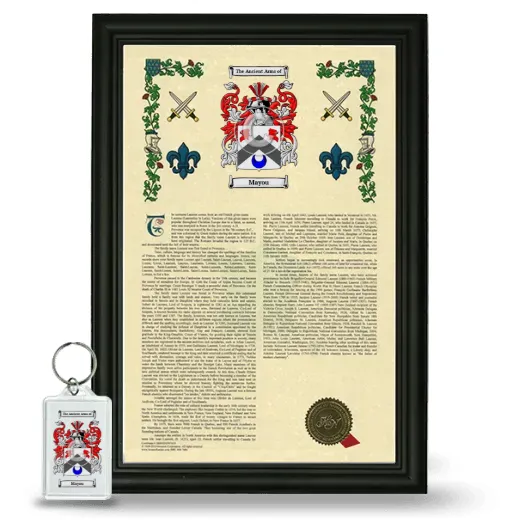 Mayou Framed Armorial History and Keychain - Black