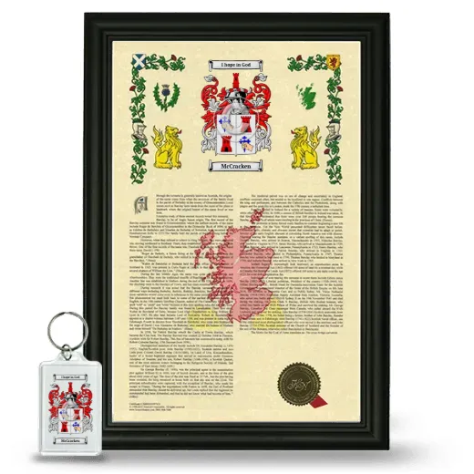 McCracken Framed Armorial History and Keychain - Black