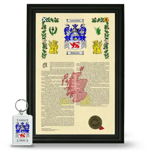McKercher Framed Armorial History and Keychain - Black