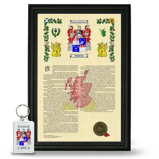 McRitchie Framed Armorial History and Keychain - Black