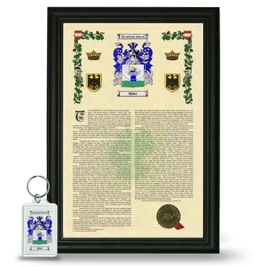 Meier Framed Armorial History and Keychain - Black