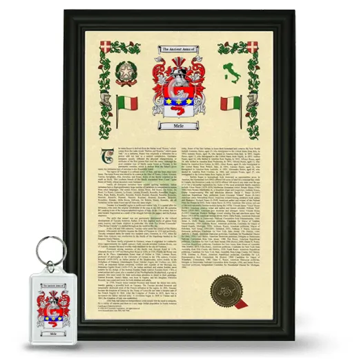 Mele Framed Armorial History and Keychain - Black