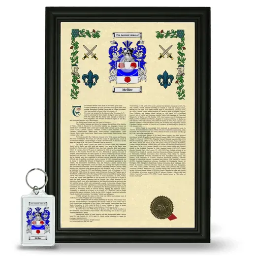 Mellier Framed Armorial History and Keychain - Black