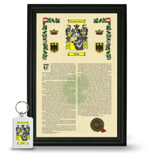 Meske Framed Armorial History and Keychain - Black