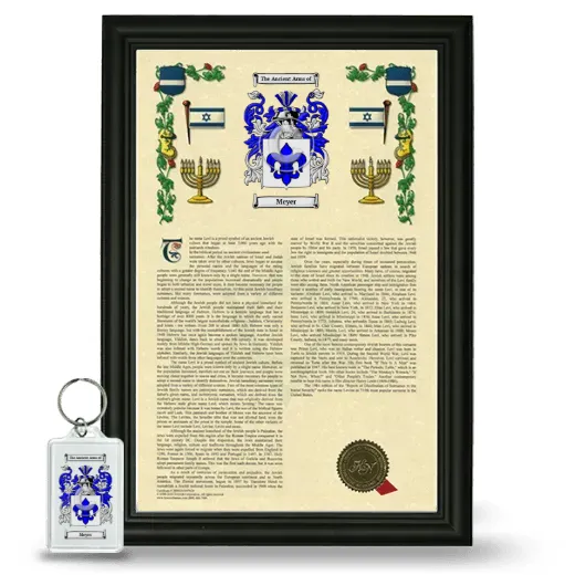 Meyer Framed Armorial History and Keychain - Black