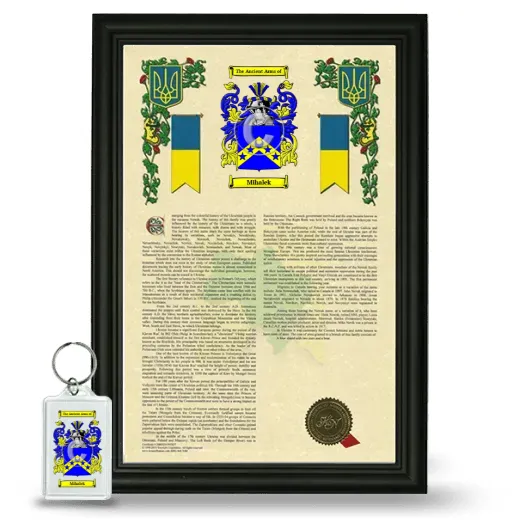 Mihalek Framed Armorial History and Keychain - Black