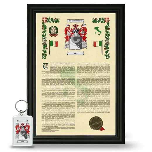 Mior Framed Armorial History and Keychain - Black